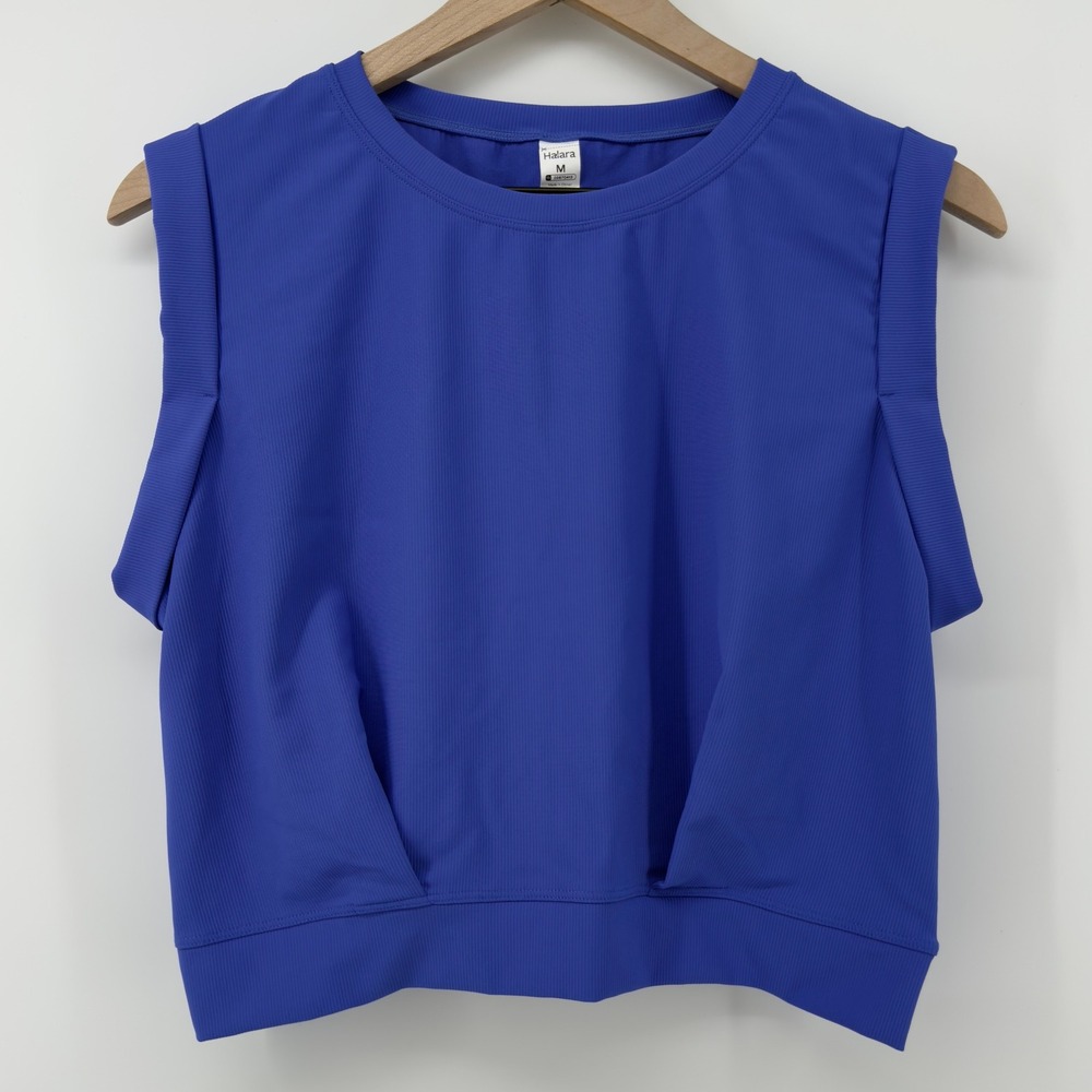 HALARA Sleeveless Cropped Tank Top in Royal Blue